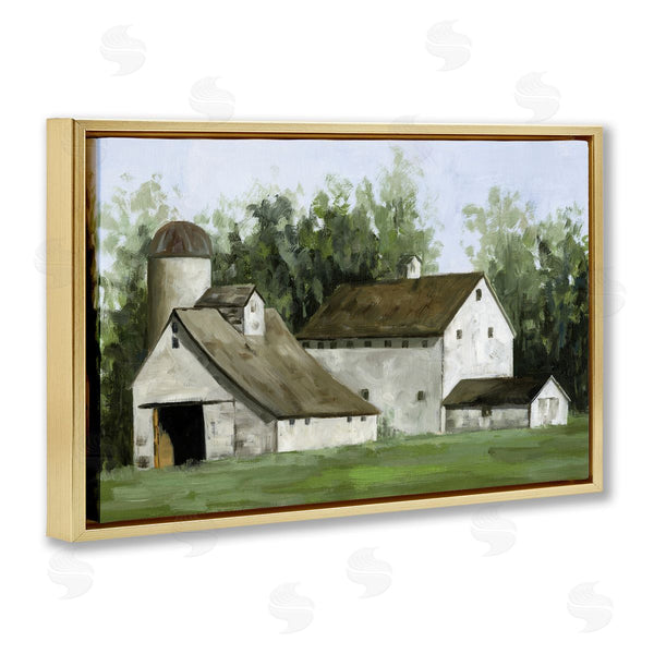 Stupell Industries White Ladder | White Barn Farmhouse Wall Art