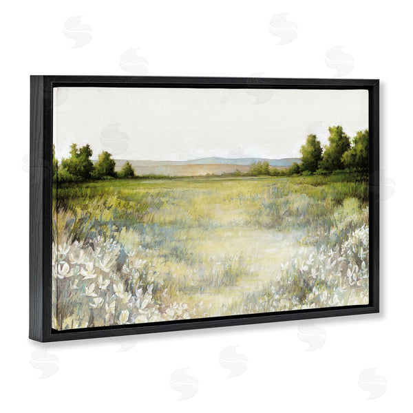 Stupell Industries White Ladder | White Flowers Meadow Wall Art