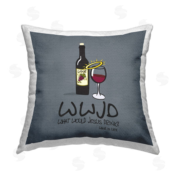 Stupell Industries WIL | What Would Jesus Drink Printed Throw Pillow