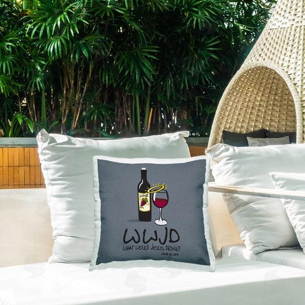 Stupell Industries WIL | What Would Jesus Drink Printed Throw Pillow