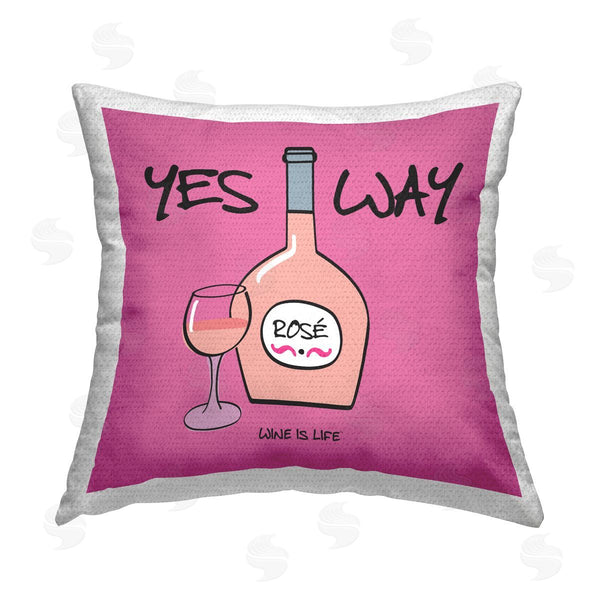 Stupell Industries WIL | Yes Way Rose Printed Throw Pillow