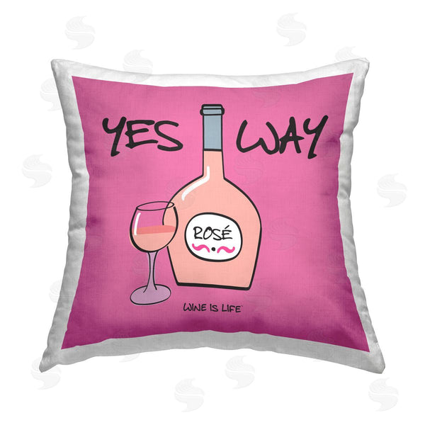 stupell industries WIL | Yes Way Rose Printed Throw Pillow
