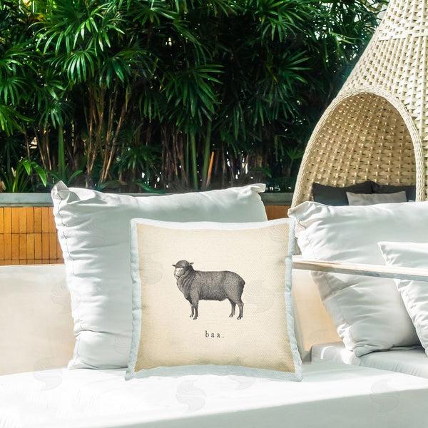 Stupell Industries Wild Apple Portfolio | Baa Farm Sheep Sounds Printed Throw Pillow