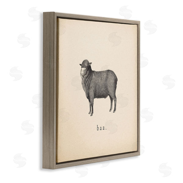 Stupell Industries Wild Apple Portfolio | Baa Farm Sheep Sounds Wall Art