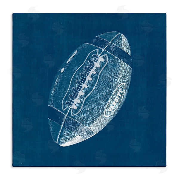 stupell industries Wild Apple Portfolio | Blue Football Blueprint Wall Art