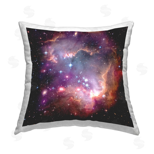stupell industries Wild Apple Portfolio | Cloud Galaxy with Stars Printed Throw Pillow