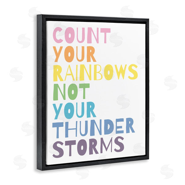 Stupell Industries Wild Apple Portfolio | Count Rainbows Not Thunder Storms Phrase Rainbow Text
