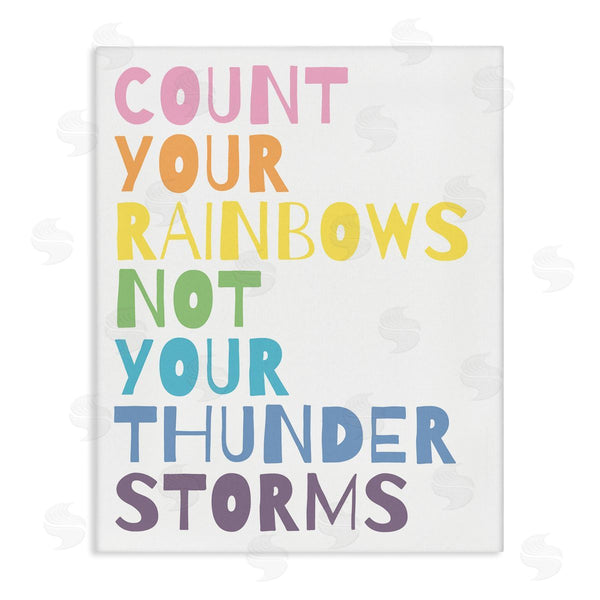 stupell industries Wild Apple Portfolio | Count Rainbows Not Thunder Storms Phrase Rainbow Text