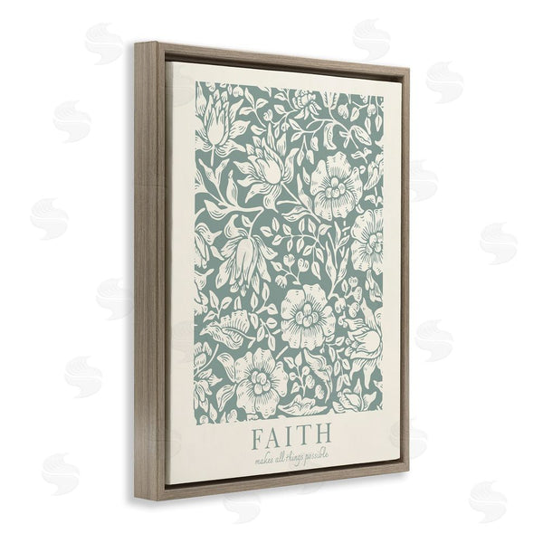 Stupell Industries Wild Apple Portfolio | Faith Quote With Floral Pattern