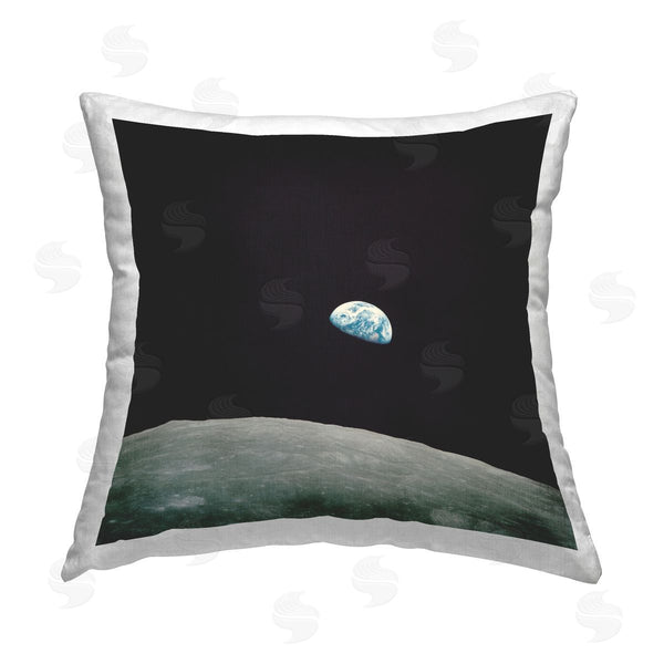 stupell industries Wild Apple Portfolio | First Earth Rise Astronomy Printed Throw Pillow