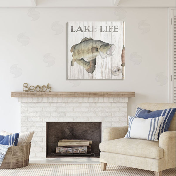 Stupell Industries Wild Apple Portfolio | Lake Life Fishing Phrase Wall Art