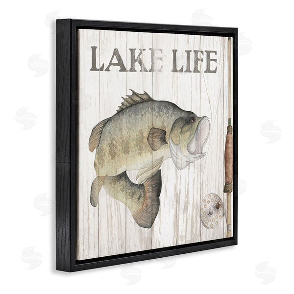 Stupell Industries Wild Apple Portfolio | Lake Life Fishing Phrase Wall Art