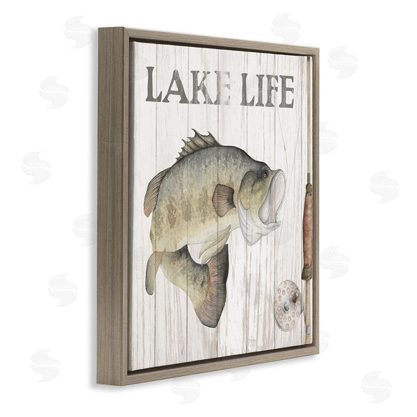Stupell Industries Wild Apple Portfolio | Lake Life Fishing Phrase Wall Art