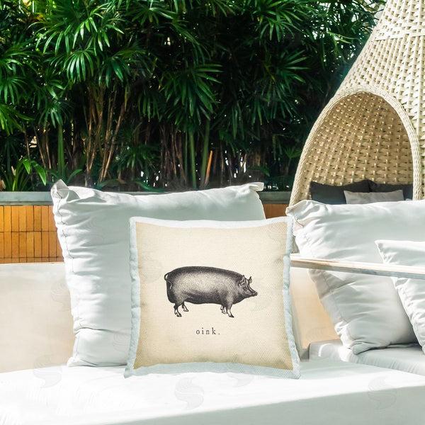 Stupell Industries Wild Apple Portfolio | Oink Farm Pig Sounds Printed Throw Pillow