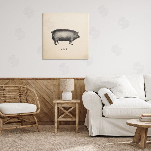 Stupell Industries Wild Apple Portfolio | Oink Farm Pig Sounds Wall Art