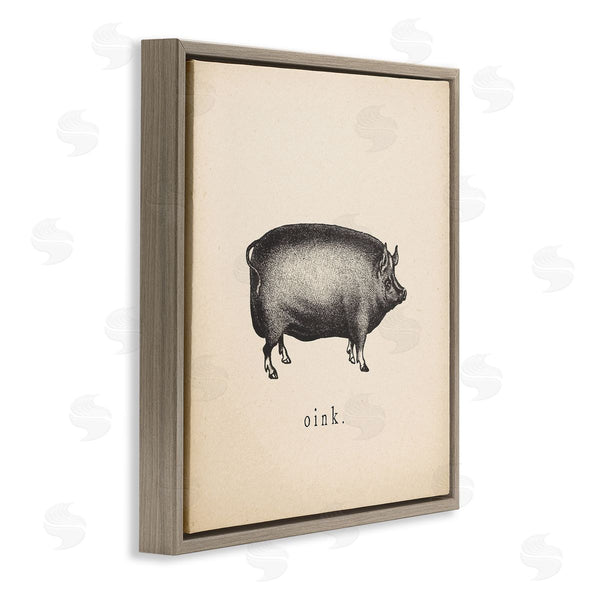 Stupell Industries Wild Apple Portfolio | Oink Farm Pig Sounds Wall Art