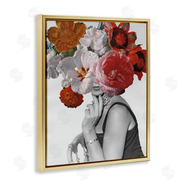 Stupell Industries Wild Apple Portfolio | Vintage Female Red Florals