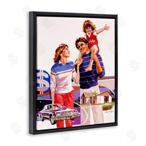 Stupell Industries Wind River Studios | Retro Family Nostalgia Portrait Wall Art