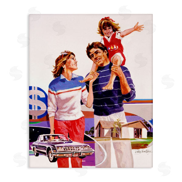 stupell industries Wind River Studios | Retro Family Nostalgia Portrait Wall Art