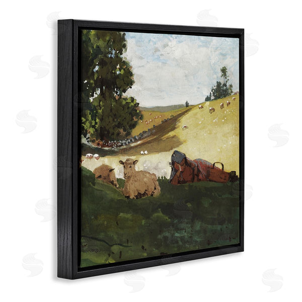 Stupell Industries Winslow Homer | Girl & Sheep In Country