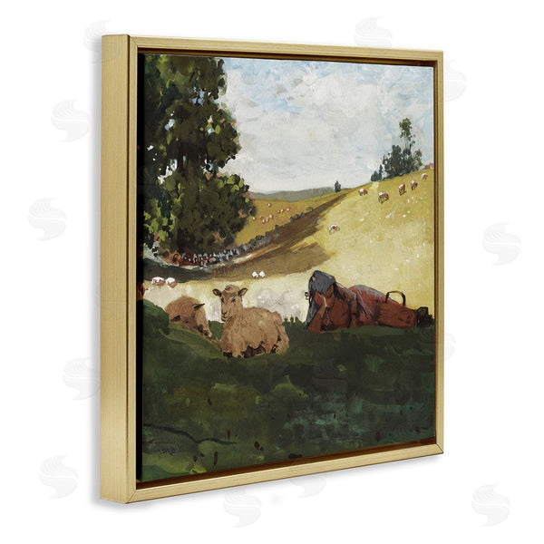 Stupell Industries Winslow Homer | Girl & Sheep In Country