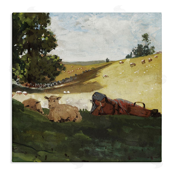 stupell industries Winslow Homer | Girl & Sheep in Country