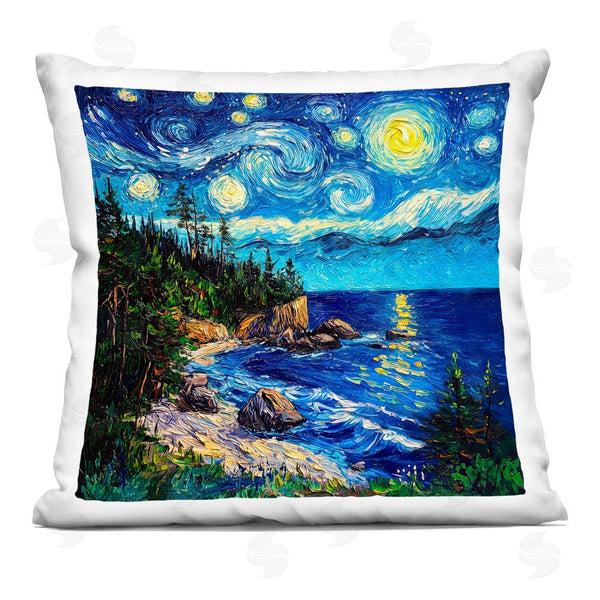 stupell industries Wumples | Acadia National Park Post Impressionist Printed Throw Pillow