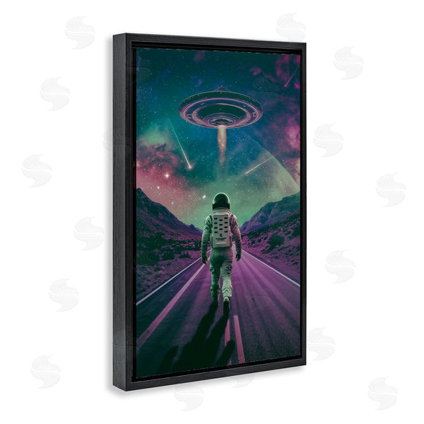 Stupell Industries Wumples | Alien Spaceship Over Astronaut