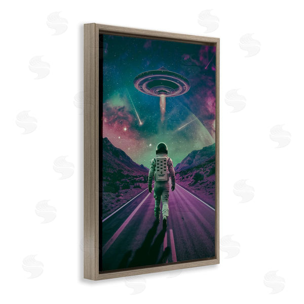 Stupell Industries Wumples | Alien Spaceship Over Astronaut