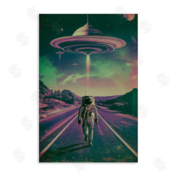 stupell industries Wumples | Astronaut with Overhead UFO