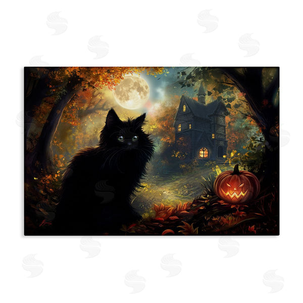stupell industries Wumples | Black Cat & Haunted Mansion Wall Art