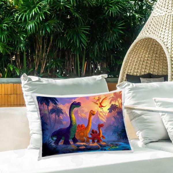 Stupell Industries Wumples | Dinosaur Friends In The Jungle Printed Throw Pillow