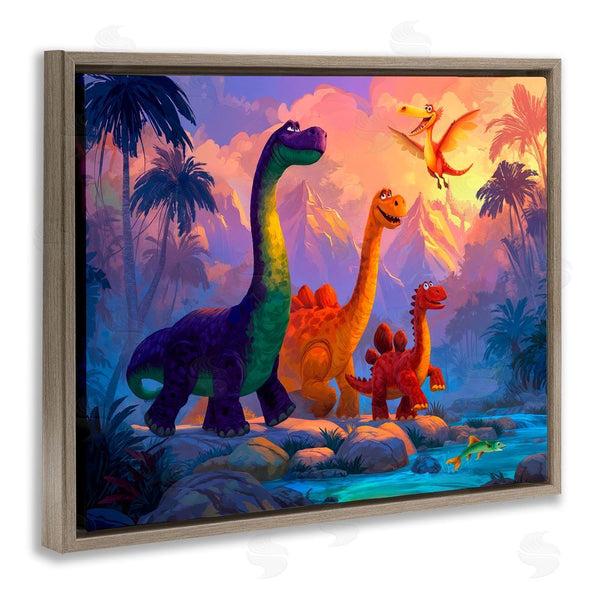 Stupell Industries Wumples | Dinosaur Friends In The Jungle Wall Art