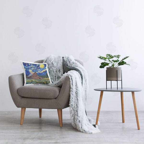 Stupell Industries Wumples | Grand Teton In Post Impressionist Style Printed Throw Pillow