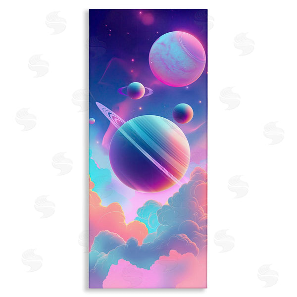 stupell industries Wumples | Pastel Clouds with Planets Wall Art