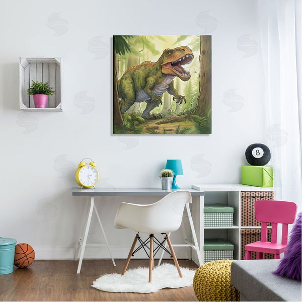 Stupell Industries Wumples | Roaring Dinosaur Scenery Wall Art