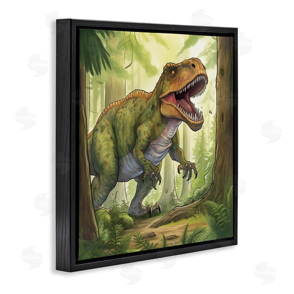Stupell Industries Wumples | Roaring Dinosaur Scenery Wall Art
