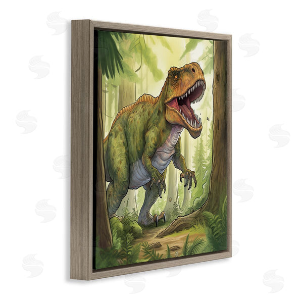 Stupell Industries Wumples | Roaring Dinosaur Scenery Wall Art