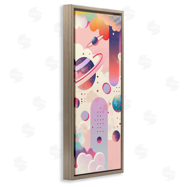 Stupell Industries Wumples | Surreal Geometric Planets Scene Wall Art