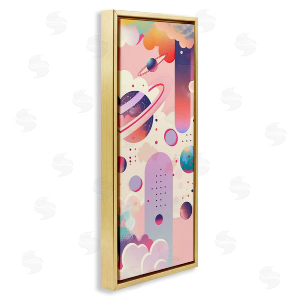 Stupell Industries Wumples | Surreal Geometric Planets Scene Wall Art