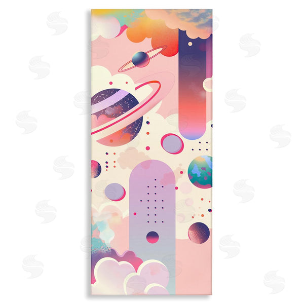 stupell industries Wumples | Surreal Geometric Planets Scene Wall Art