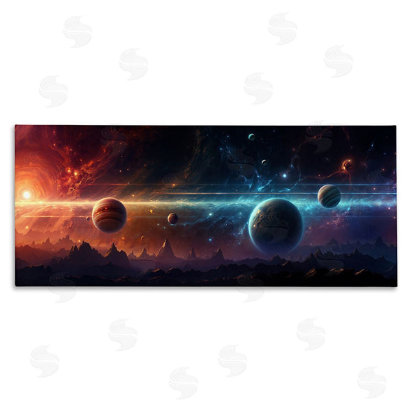 stupell industries Wumples | Surreal Planets over Crags Wall Art