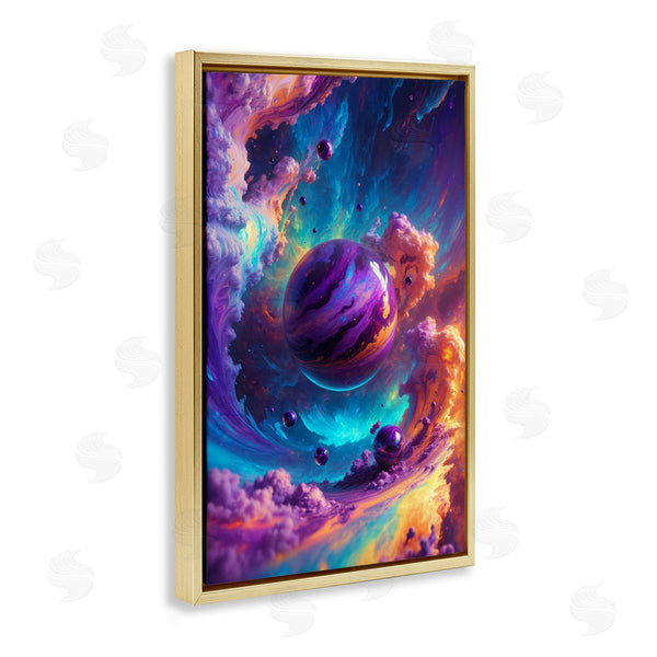 Stupell Industries Wumples | Surreal Planets With Chromatic Clouds