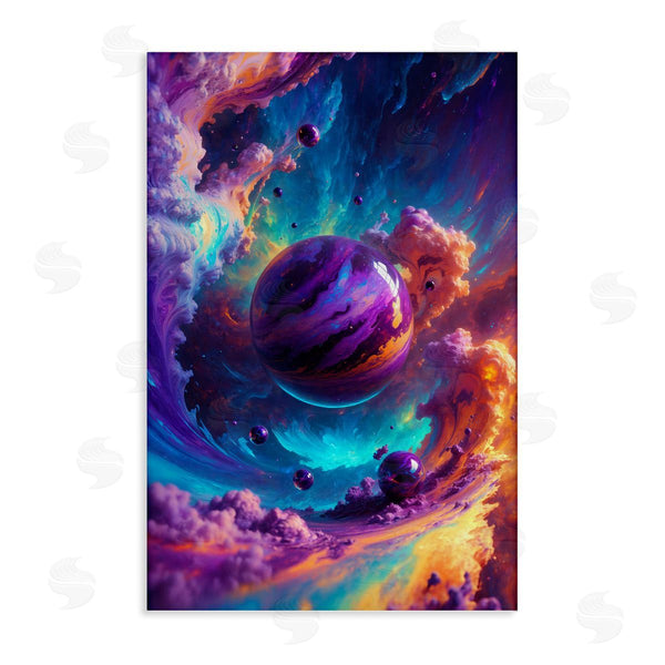 stupell industries Wumples | Surreal Planets with Chromatic Clouds