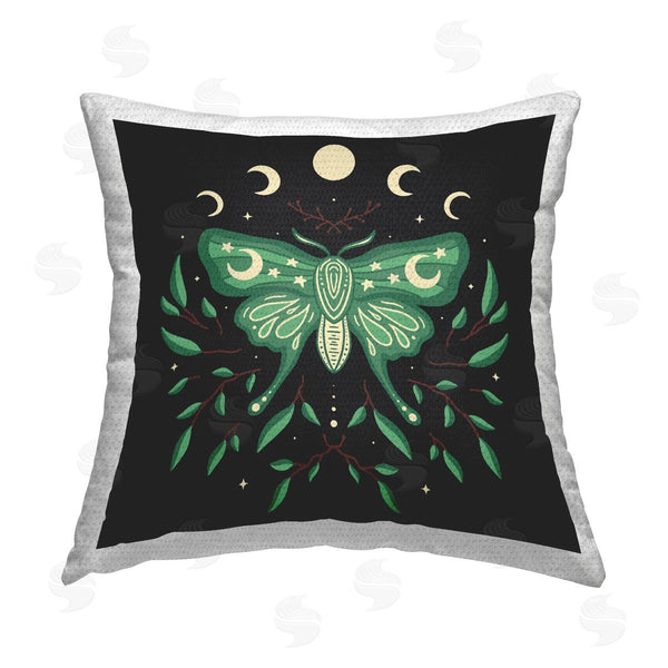 Stupell Industries XYZ Studio | Celestial Moth & Botanicals Printed Throw Pillow