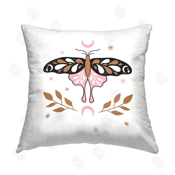 stupell industries XYZ Studio | Moth & Crescent Moons Printed Throw Pillow