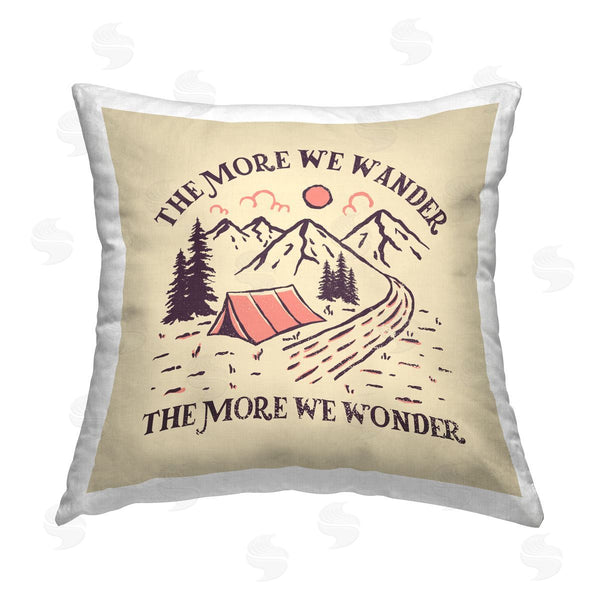 stupell industries XYZ Studio | Wander & Wonder Phrase Printed Throw Pillow