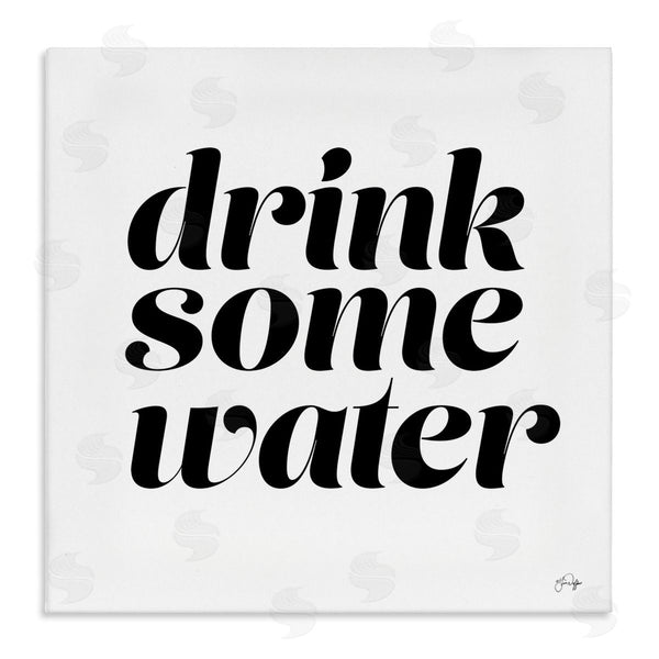stupell industries Yass Naffas Designs | Drink Some Water Motivational Phrase Minimal Bold Typography Wall Art