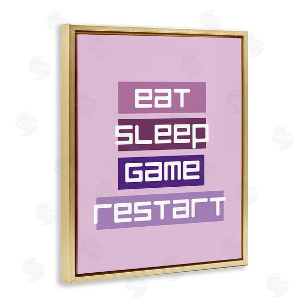 Stupell Industries Yass Naffas Designs | Eat Sleep Game Restart