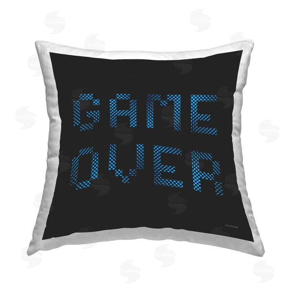 stupell industries Yass Naffas Designs | Game Over Pixel Phrase Printed Throw Pillow